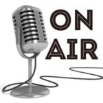 A microohone with the words “On the Air“